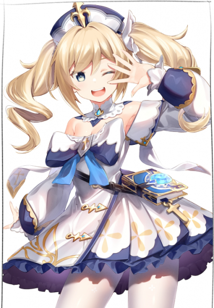 《原神》拉弓燧龙芭芭拉冲呀宣传图