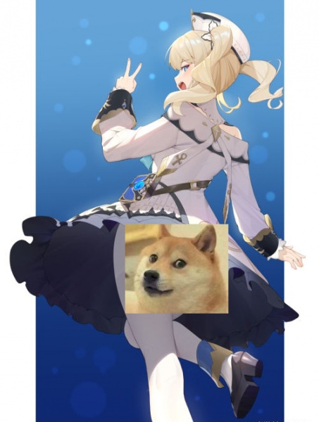 《原神》拉弓燧龙芭芭拉冲呀宣传图