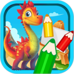 宝宝恐龙涂色本最新版