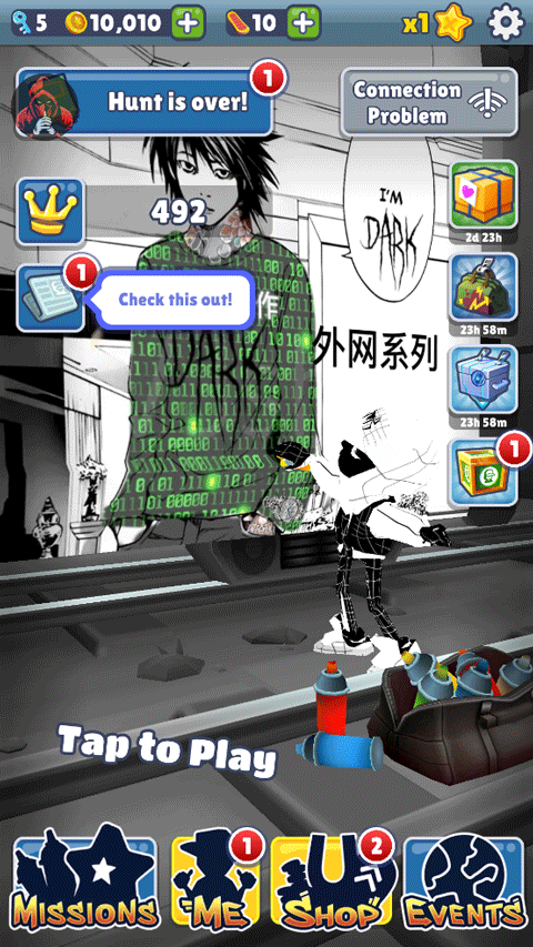 地铁跑酷黑白牛津魔改版